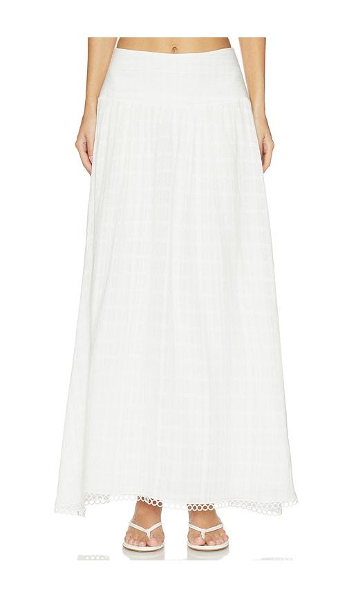 peixoto camila maxi skirt in white.
