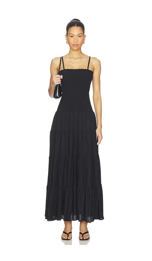 peixoto clementine maxi dress in black.