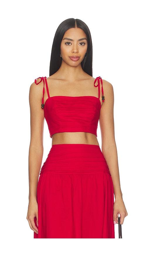 peixoto ezra top in red.