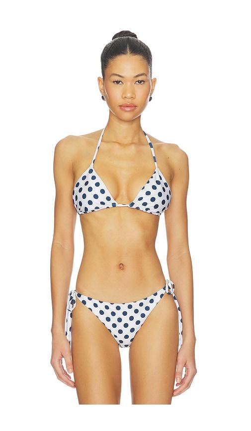 peixoto fifi bikini top in navy.