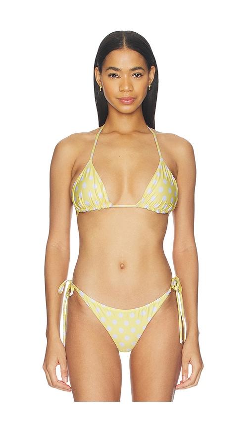 peixoto fifi bikini top in yellow.