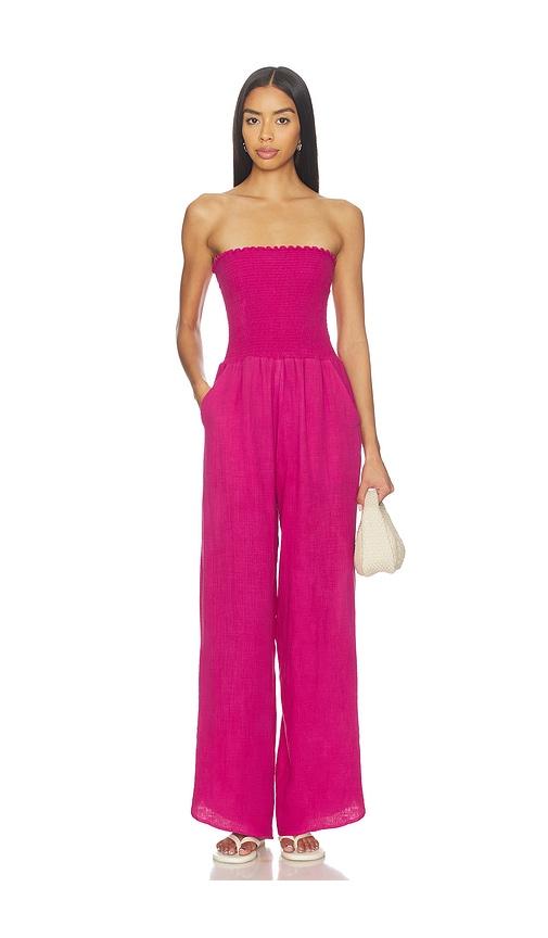 peixoto harriet jumpsuit in fuchsia.