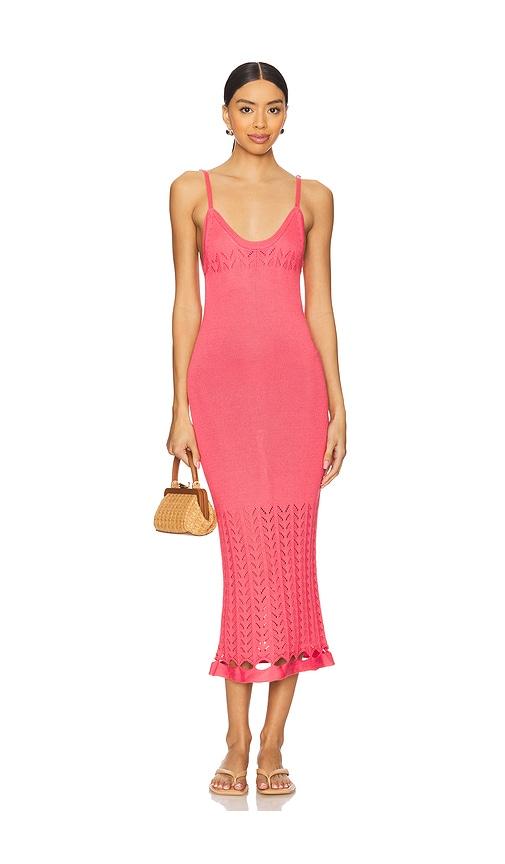 peixoto nora knit dress in pink.