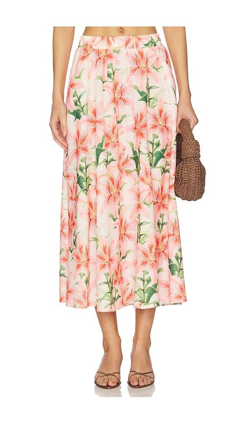 peixoto paula midi skirt in pink.