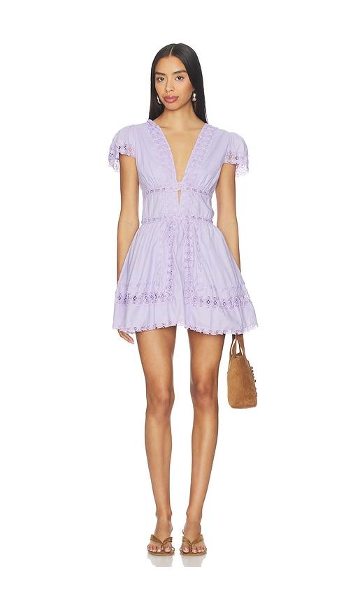 peixoto piper mini dress in lavender.