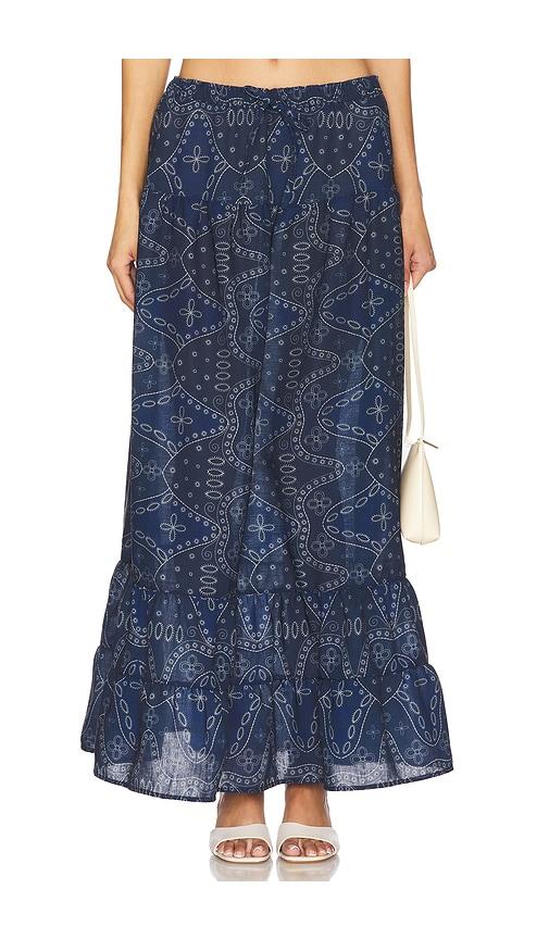 peixoto riley maxi skirt in navy.