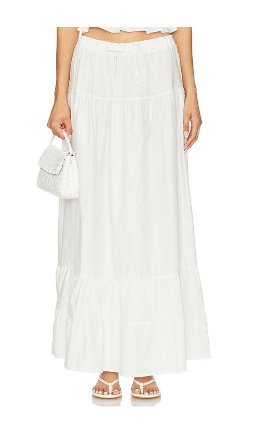 peixoto riley maxi skirt in white.