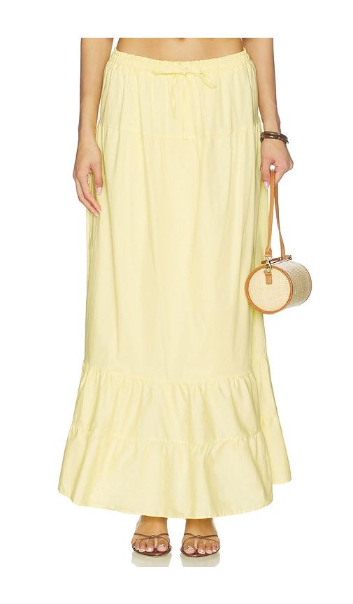 peixoto riley maxi skirt in yellow.