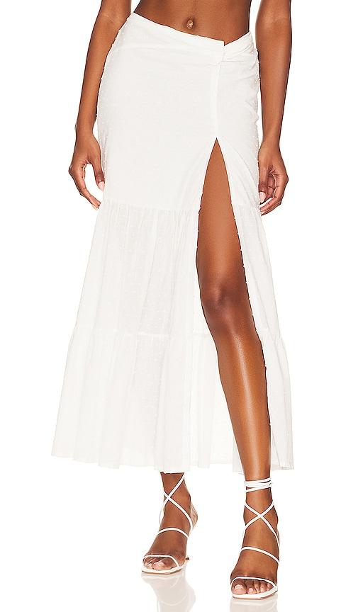 peixoto valentina maxi skirt in white.