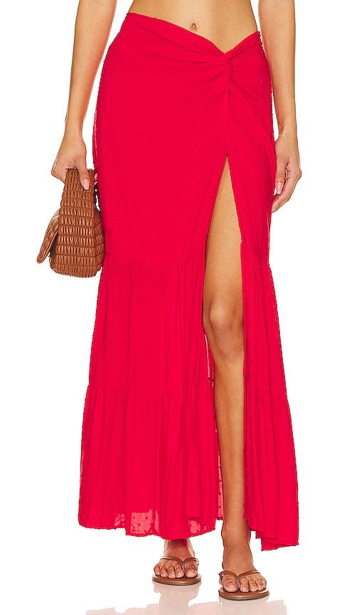 peixoto valentina skirt in red.