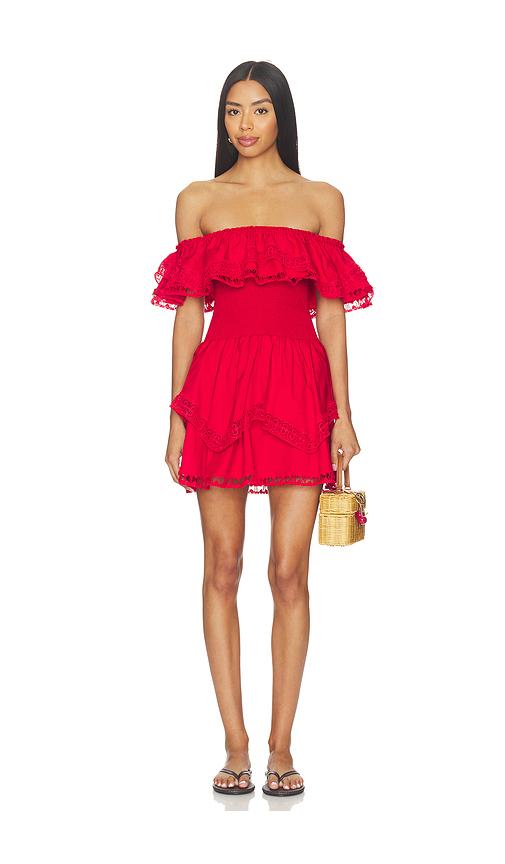 peixoto wyatt mini dress in red.
