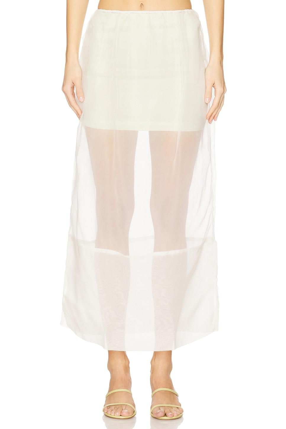 pencil sheer maxi skirt & satin mini