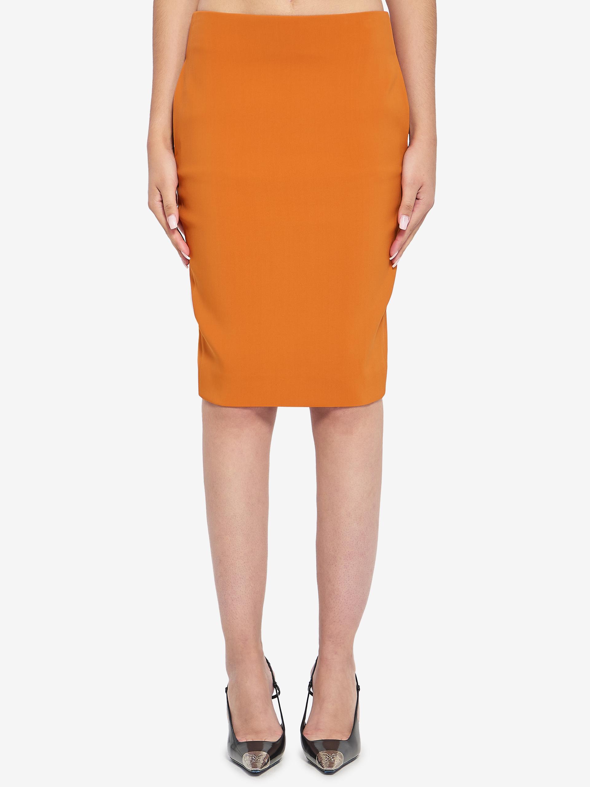 pencil skirt in orange