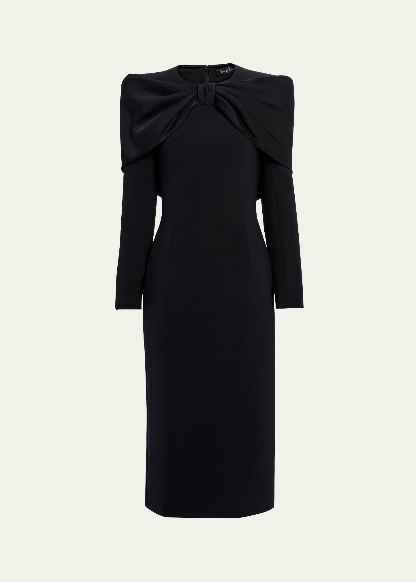 penny gathered cape dress