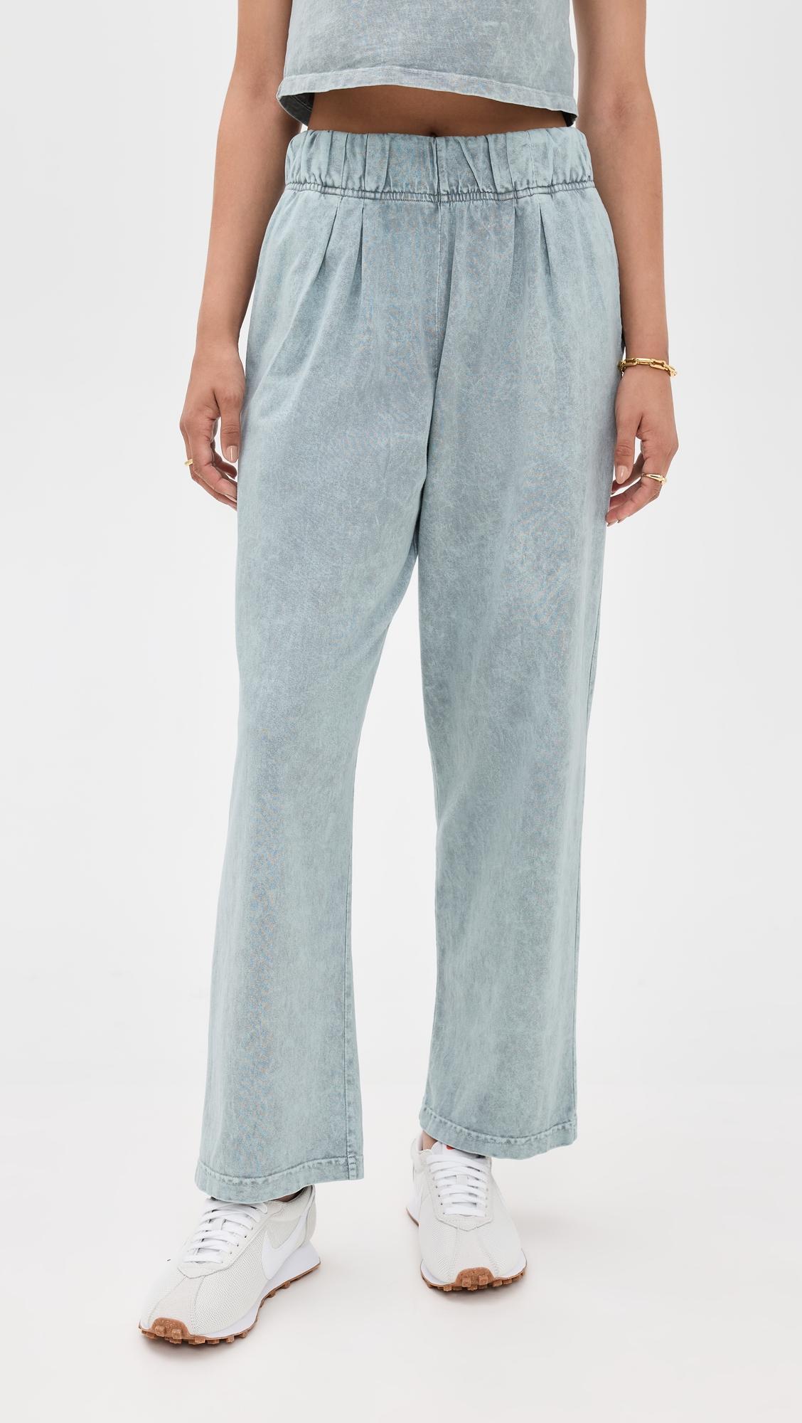 penny pleat front pants