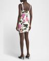 peony-print bustier mini dress