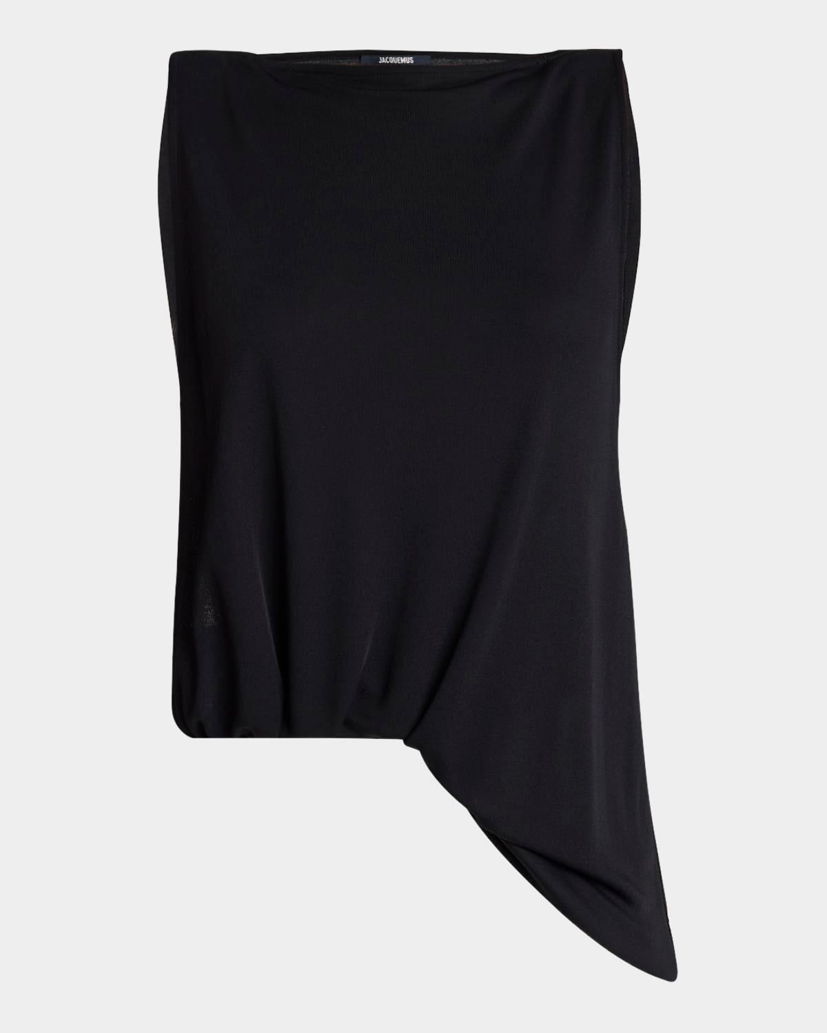 peplo cutout asymmetric tank top