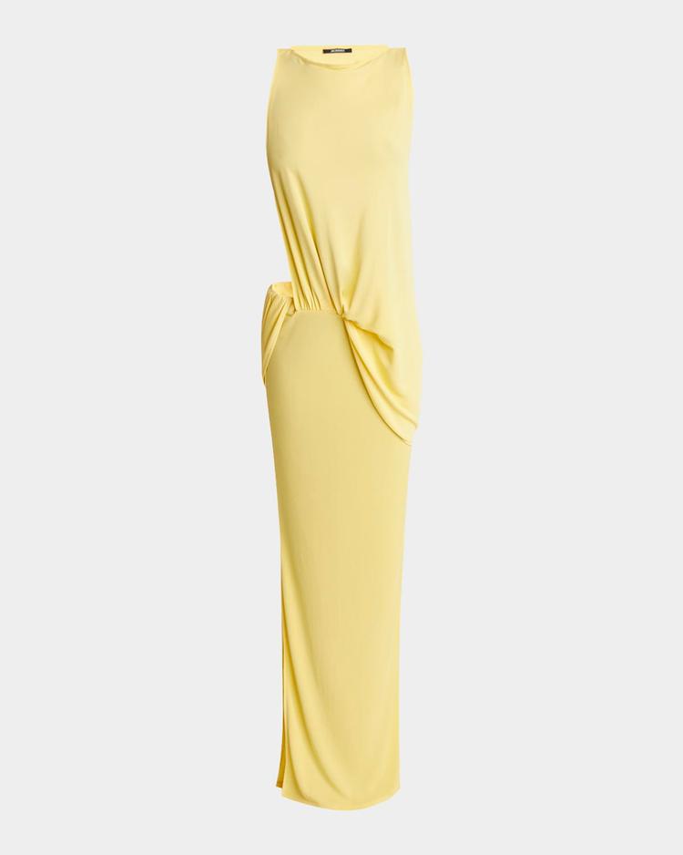 peplo longue cutout long dress