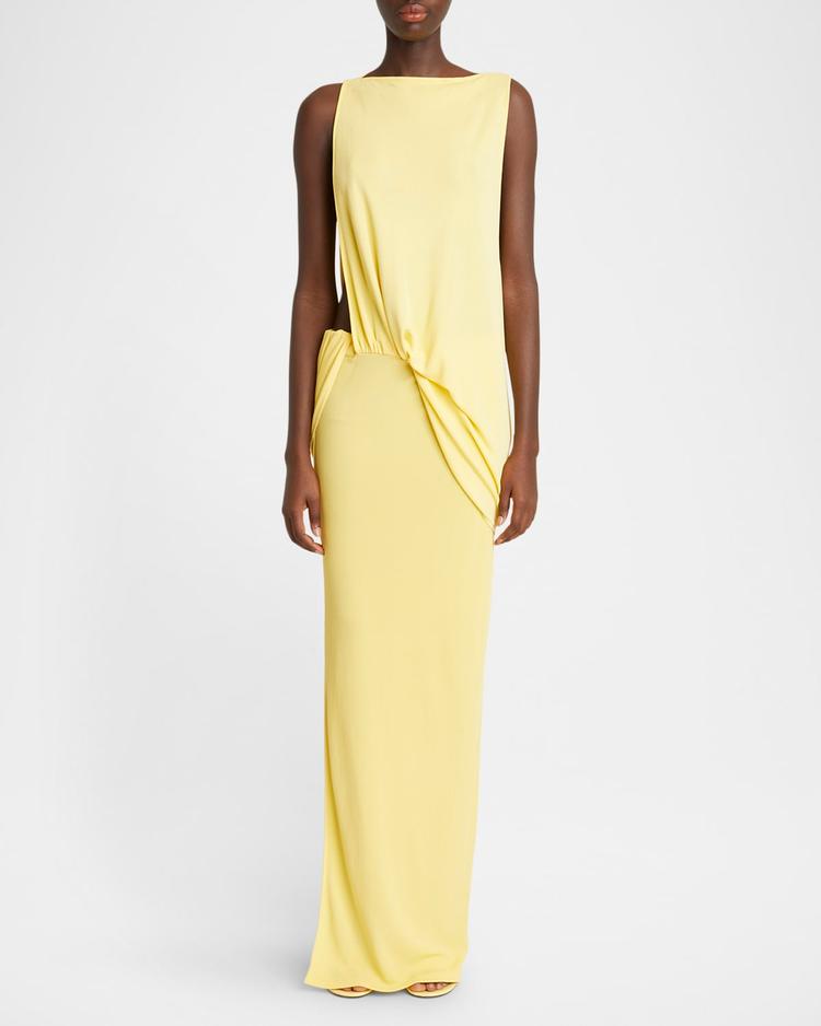 peplo longue cutout long dress