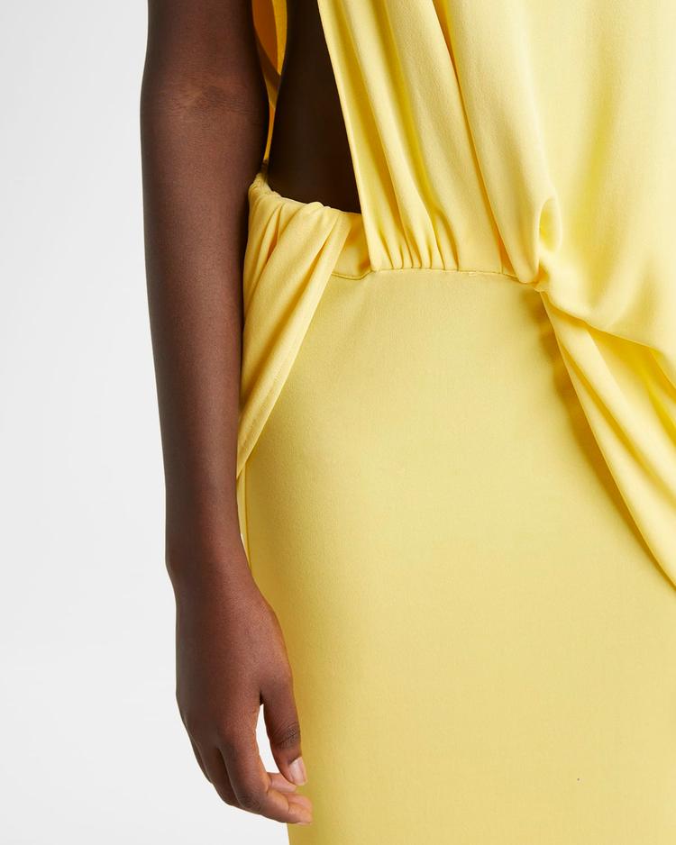 peplo longue cutout long dress