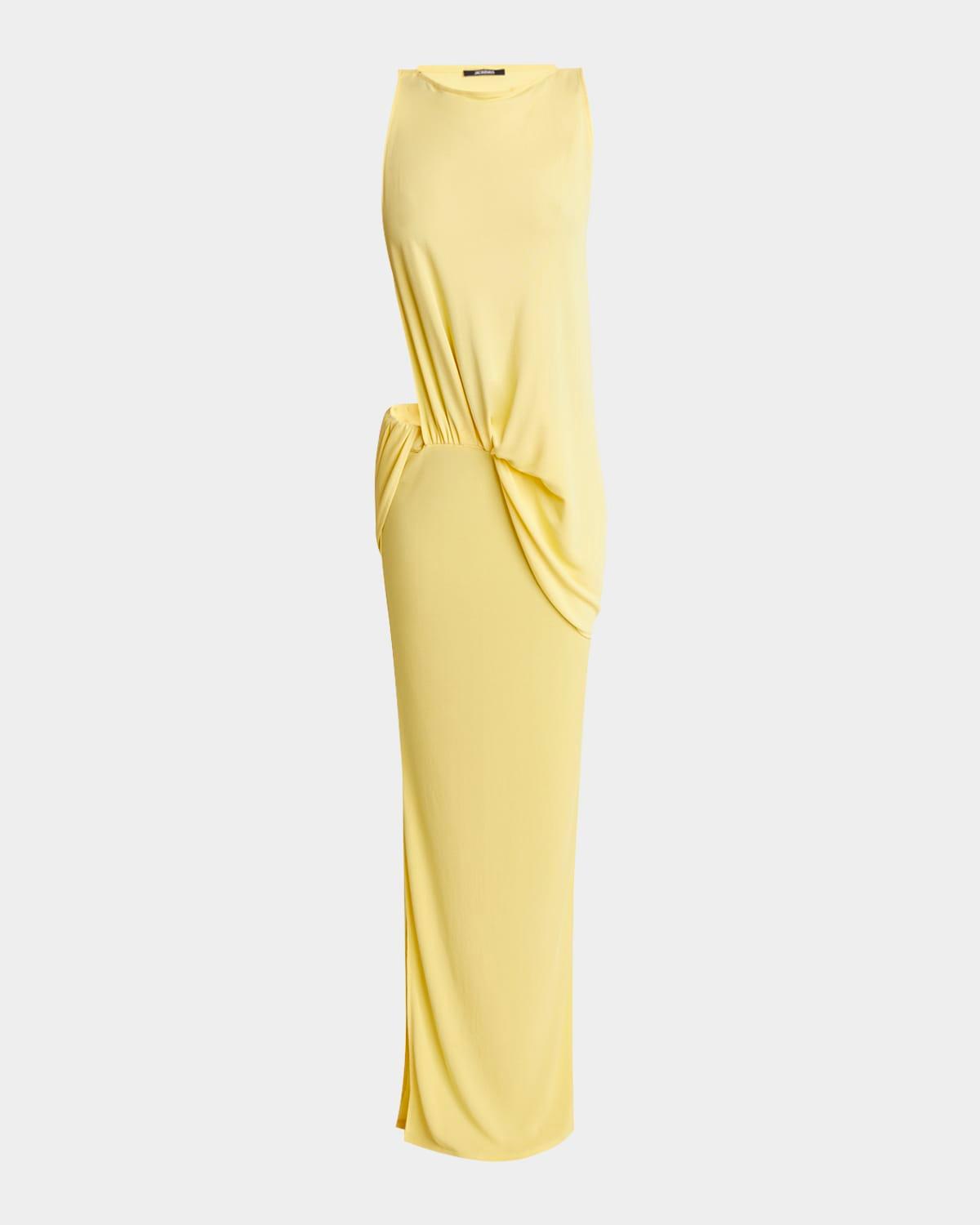 peplo longue cutout long dress