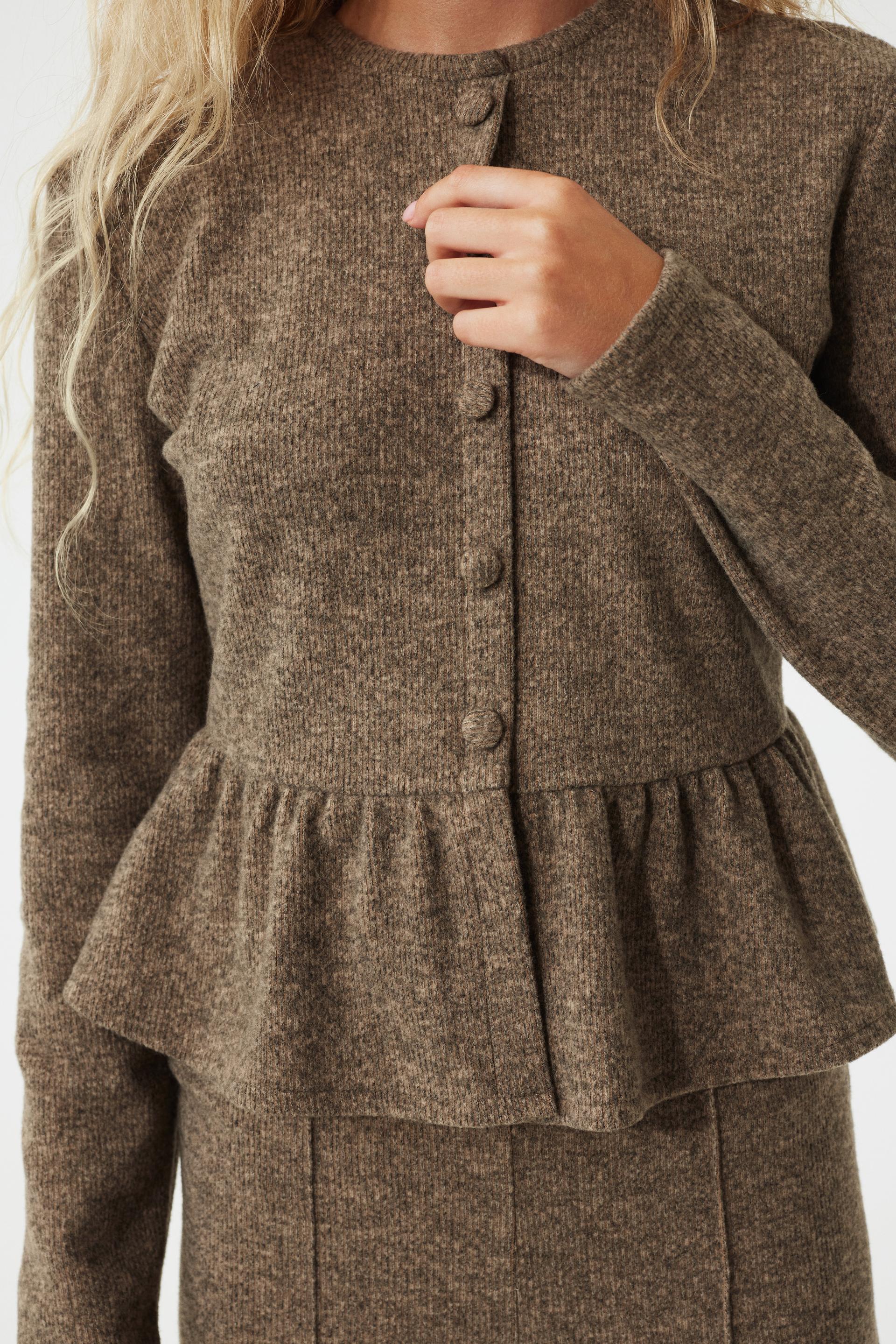 peplum cardigan
