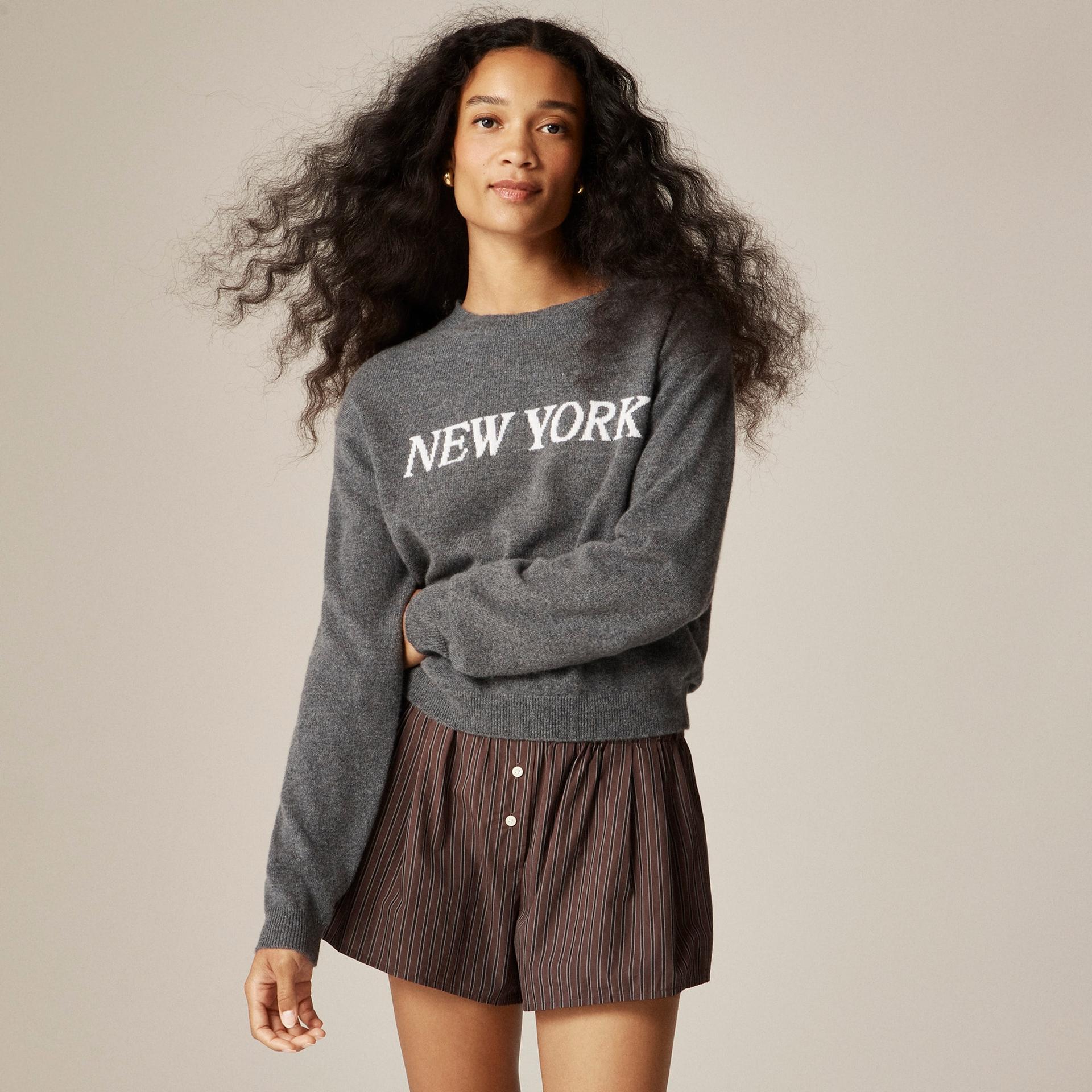 perfect cashmere "new york" crewneck