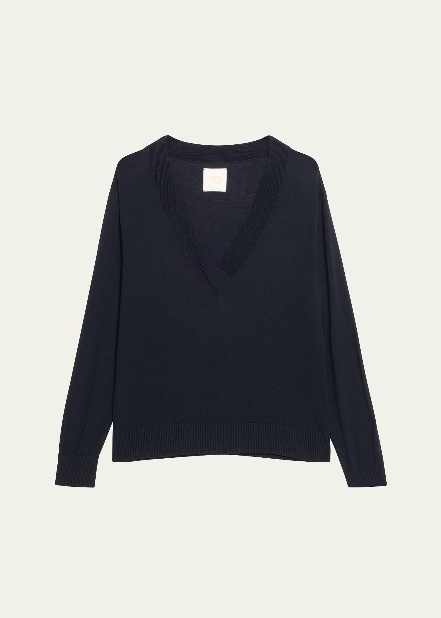 perfect deep v wool sweater