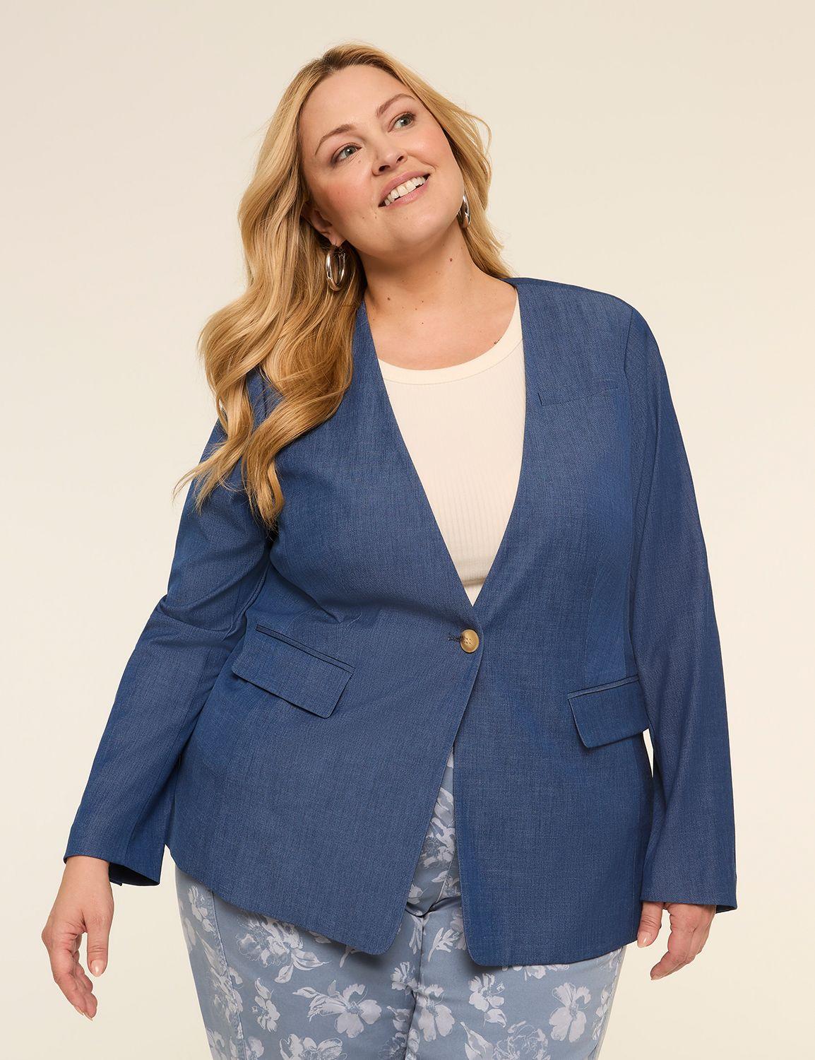 perfect drape collarless blazer