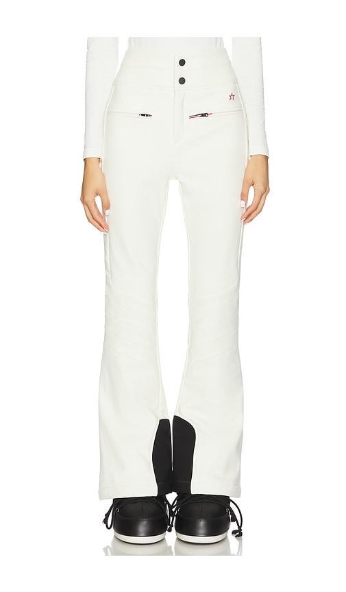 perfect moment aurora high waisted ski pant in white.