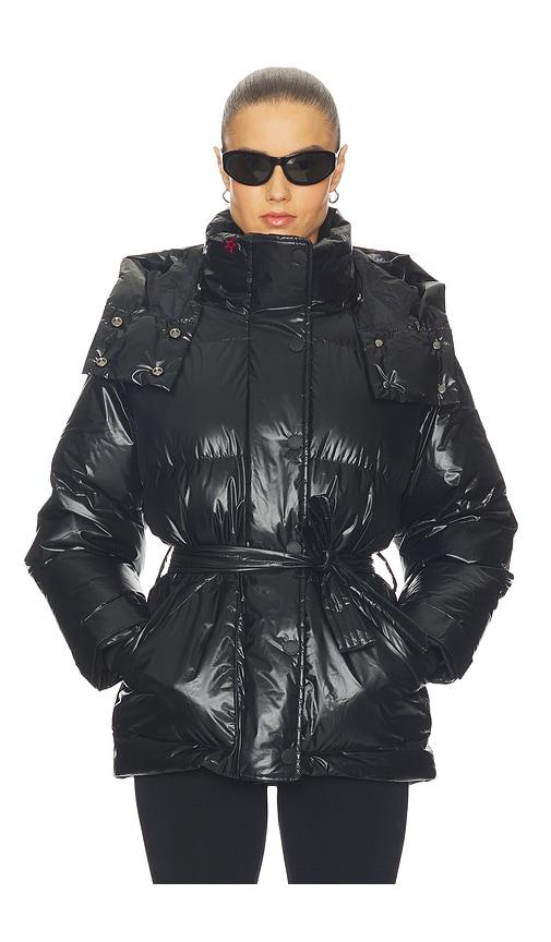 perfect moment cortina ski parka in black.
