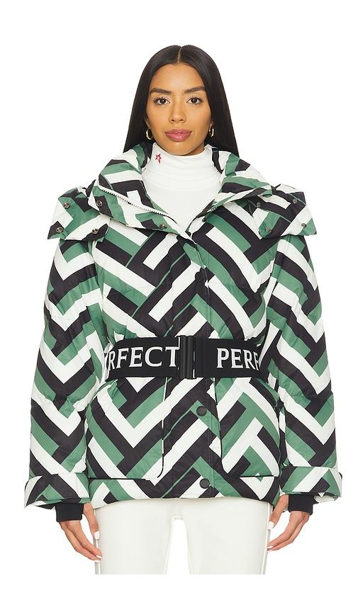 perfect moment cortina ski parka in green.