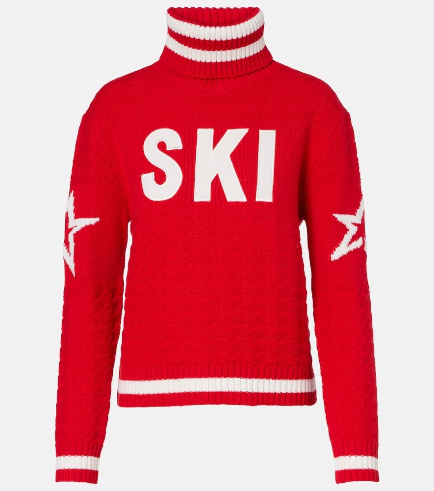 perfect moment glacier wool turtleneck sweater