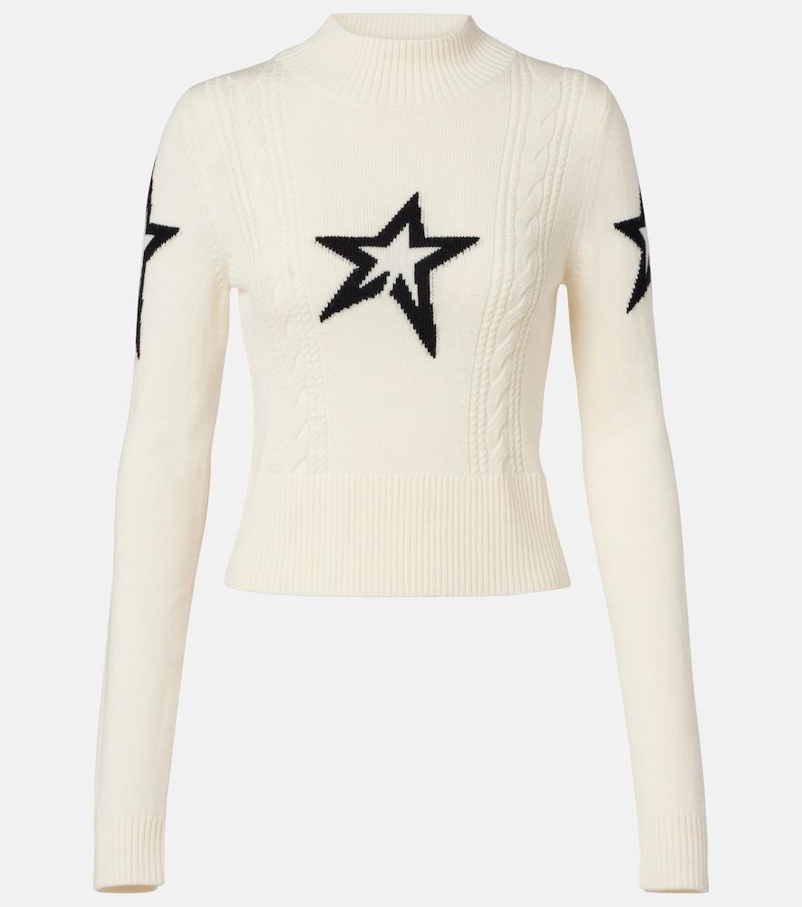 perfect moment intarsia wool sweater