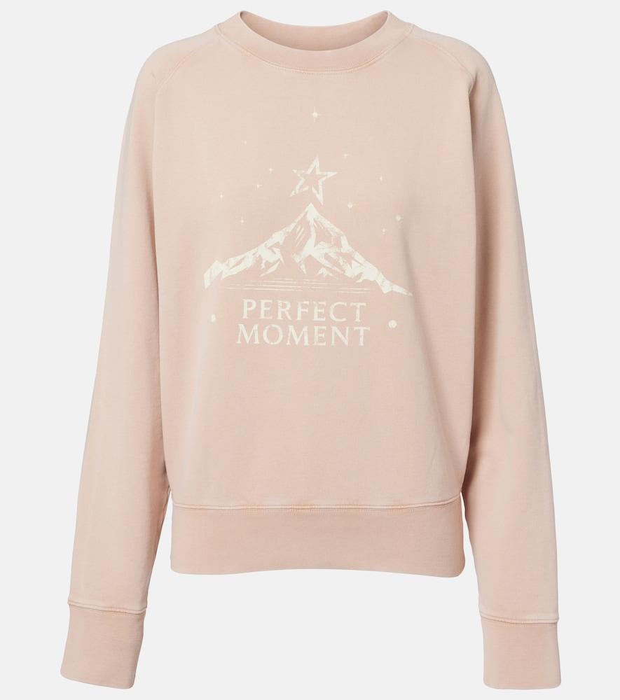perfect moment logo cotton jersey sweatshirt