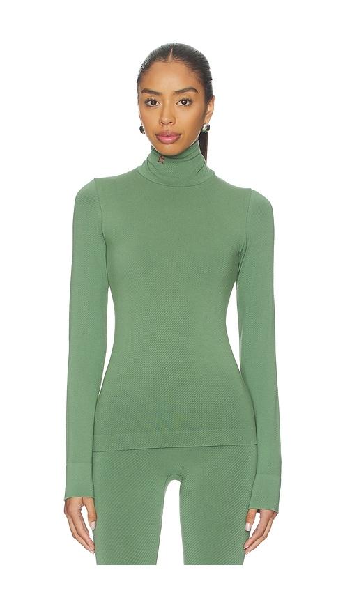 perfect moment perfect thermal rollneck in green.