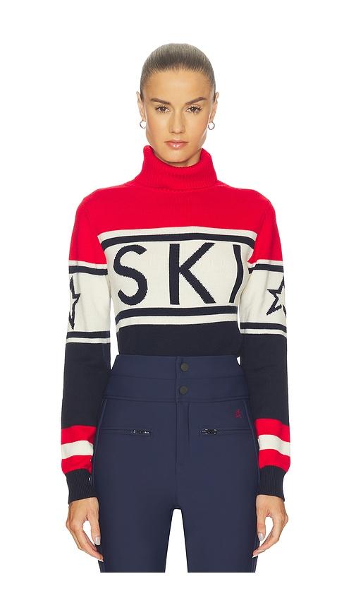 perfect moment schild sweater in navy,red.