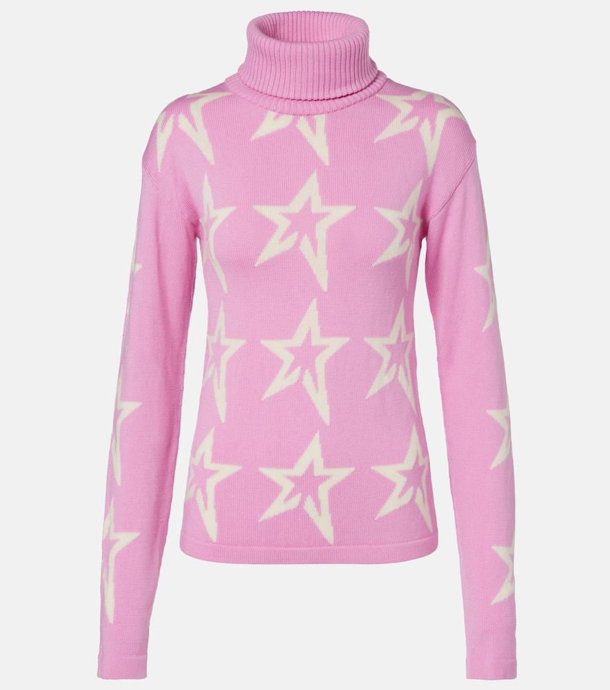 perfect moment star dust wool turtleneck sweater