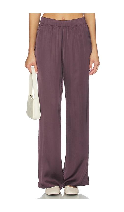 perfectwhitetee camile wide leg pant in chocolate.