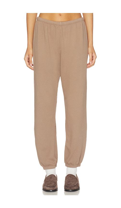 perfectwhitetee french terry easy sweatpant in beige.