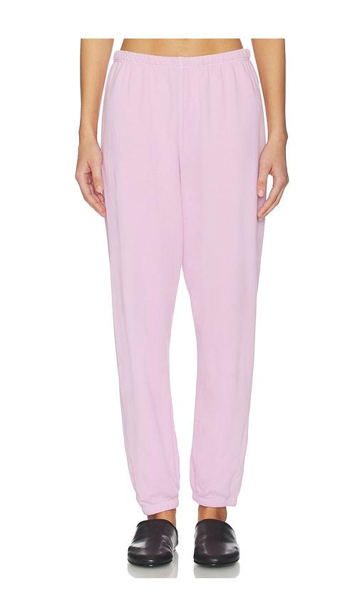 perfectwhitetee french terry easy sweatpant in pink.