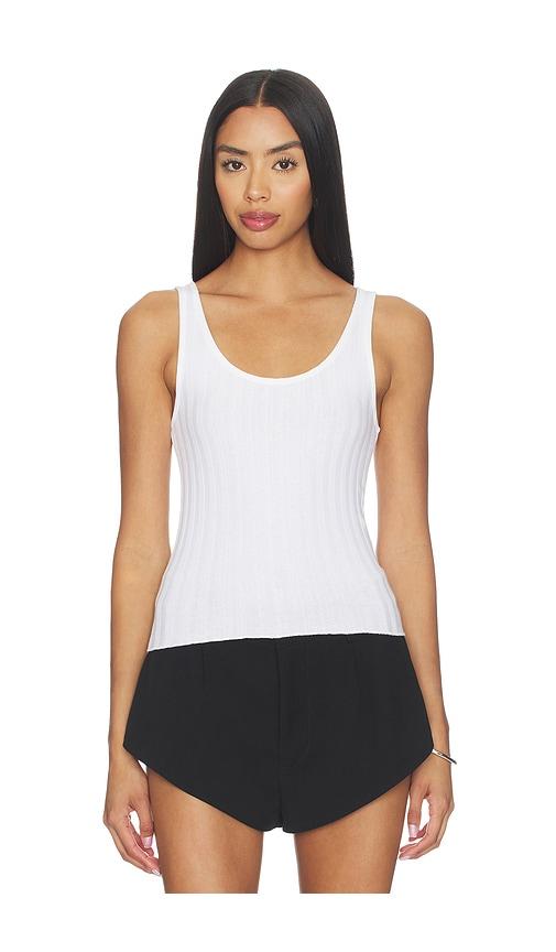 perfectwhitetee poorboy rib tank top in white.