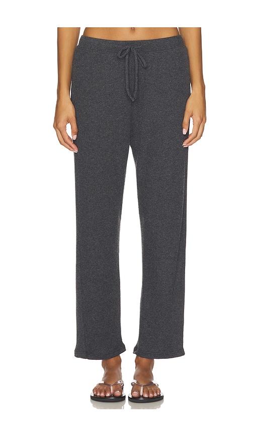 perfectwhitetee remi drawstring pant in charcoal.