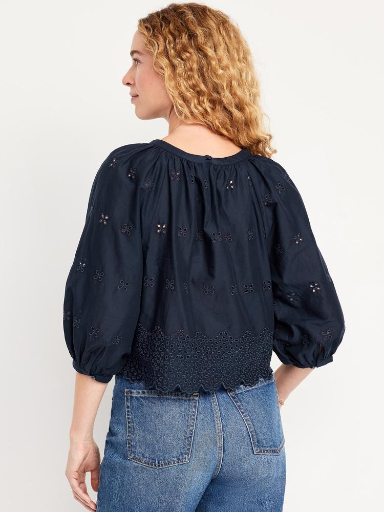 perforated cropped top