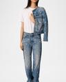 perla flower embroidered wide-leg jeans