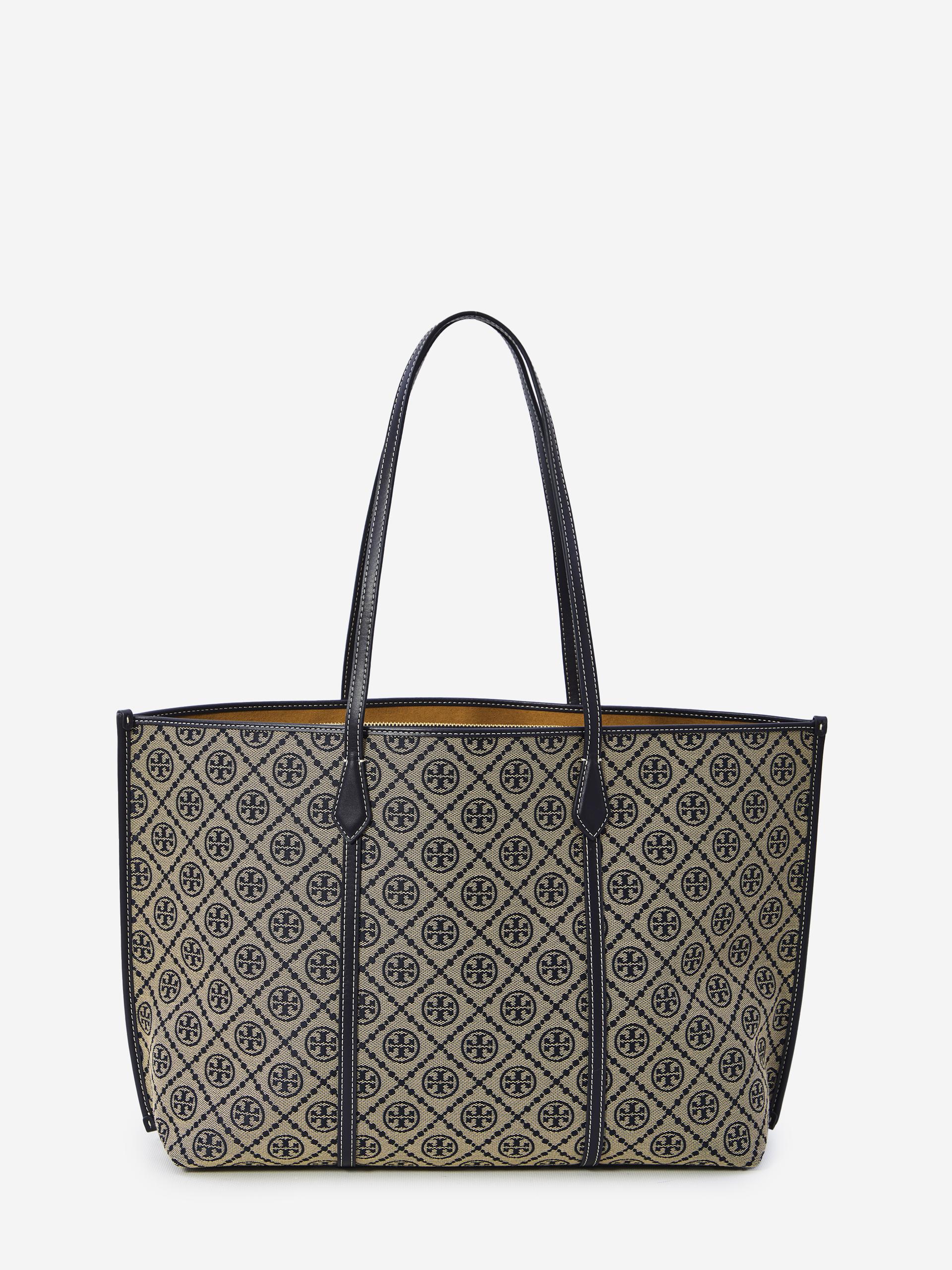 perry t monogram shopping bag
