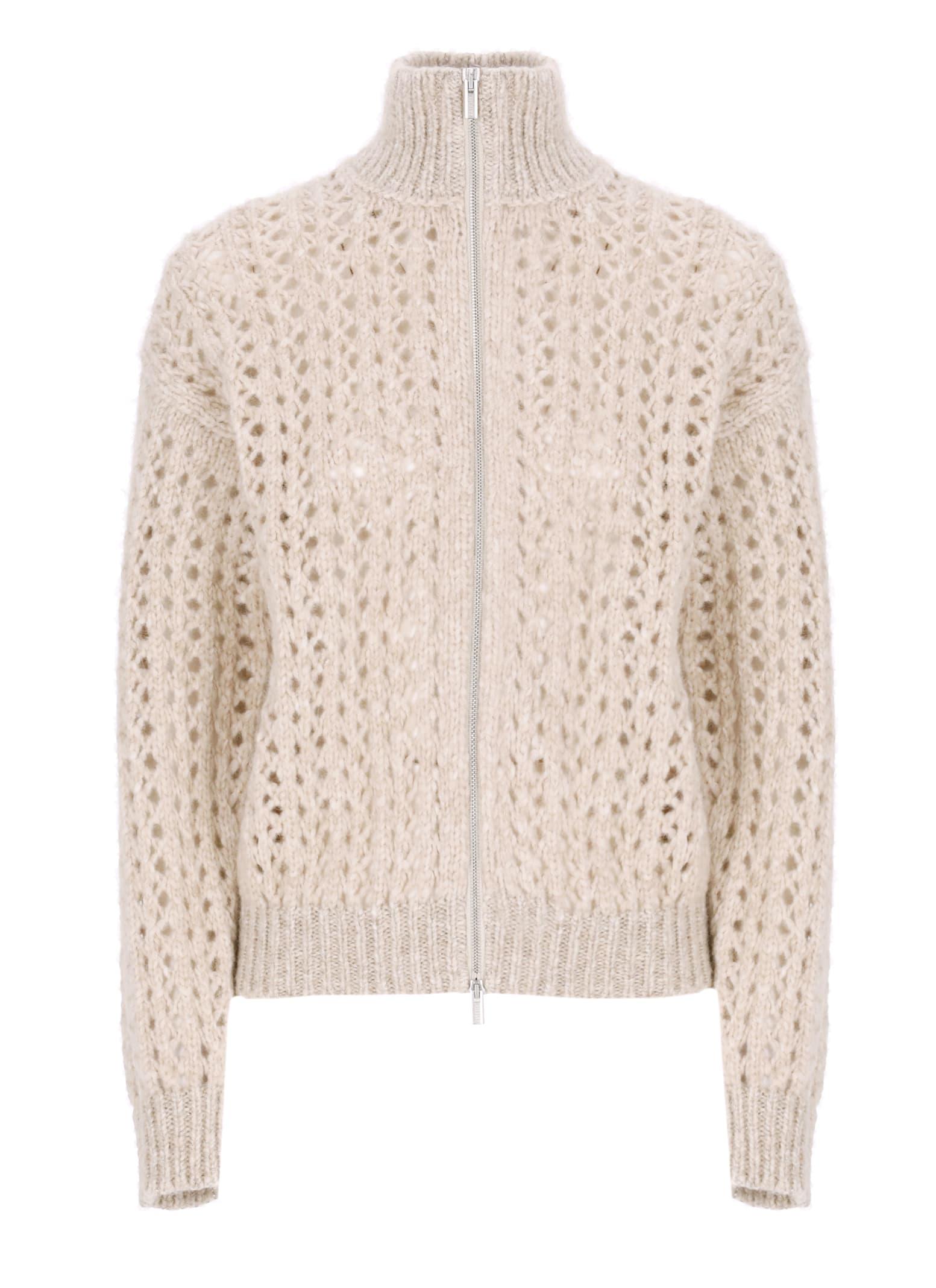 peserico alpaca and wool cardigan