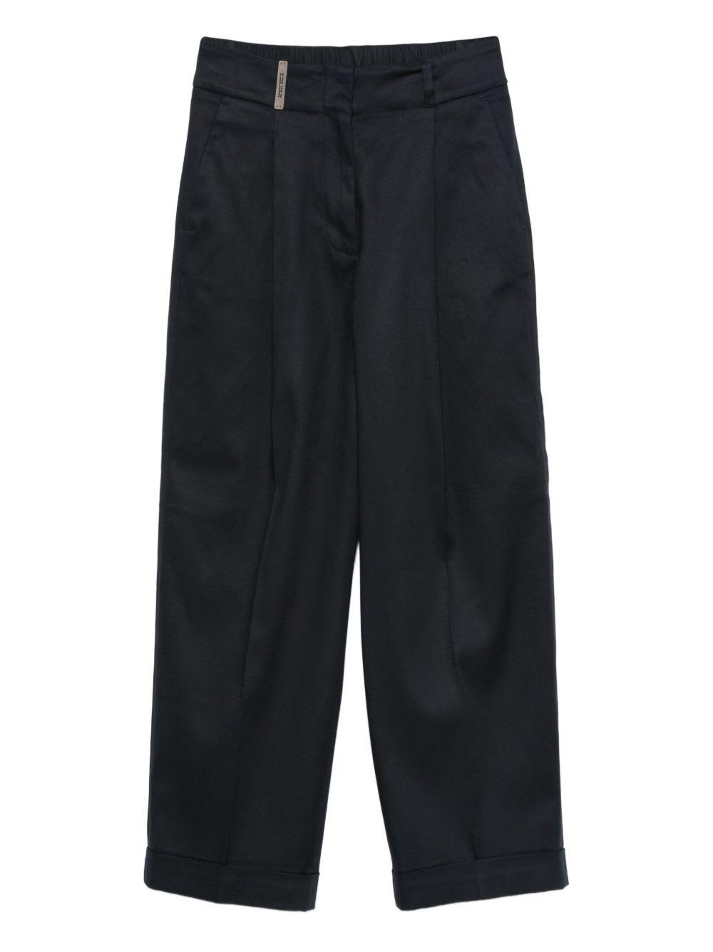 peserico blue trousers