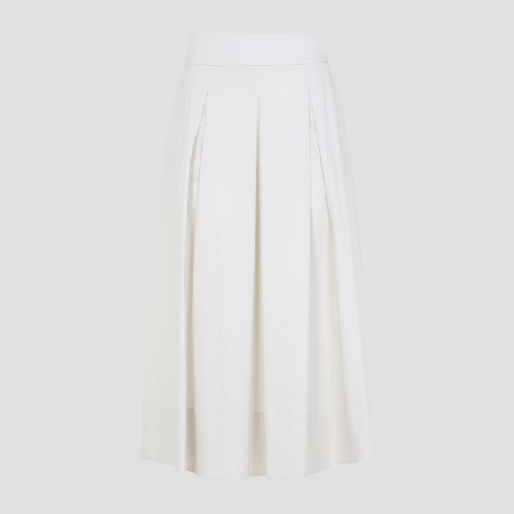 peserico cotton midi skirt nude & neutrals elastane - women