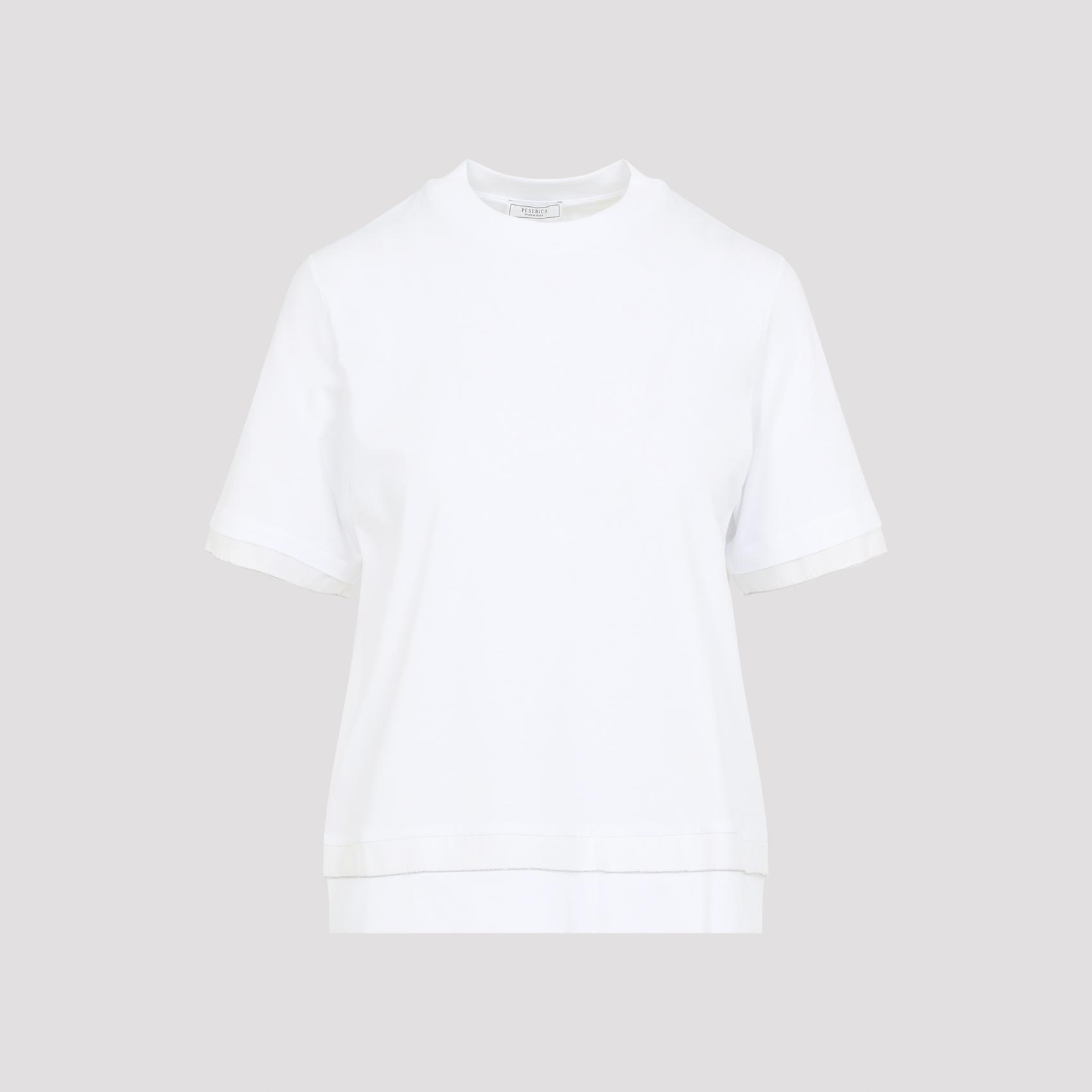 peserico cotton t-shirt white elastane tshirt - women